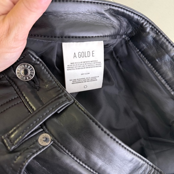 AGOLDE Lyle Low Rise Slim Pants in Detox – Recycled Leather – Size 27 - Picture 6 of 8